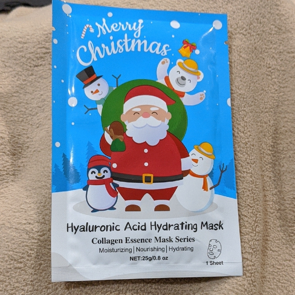Merry Christmas Hyaluronic Acid Hydrating Mask - Blue